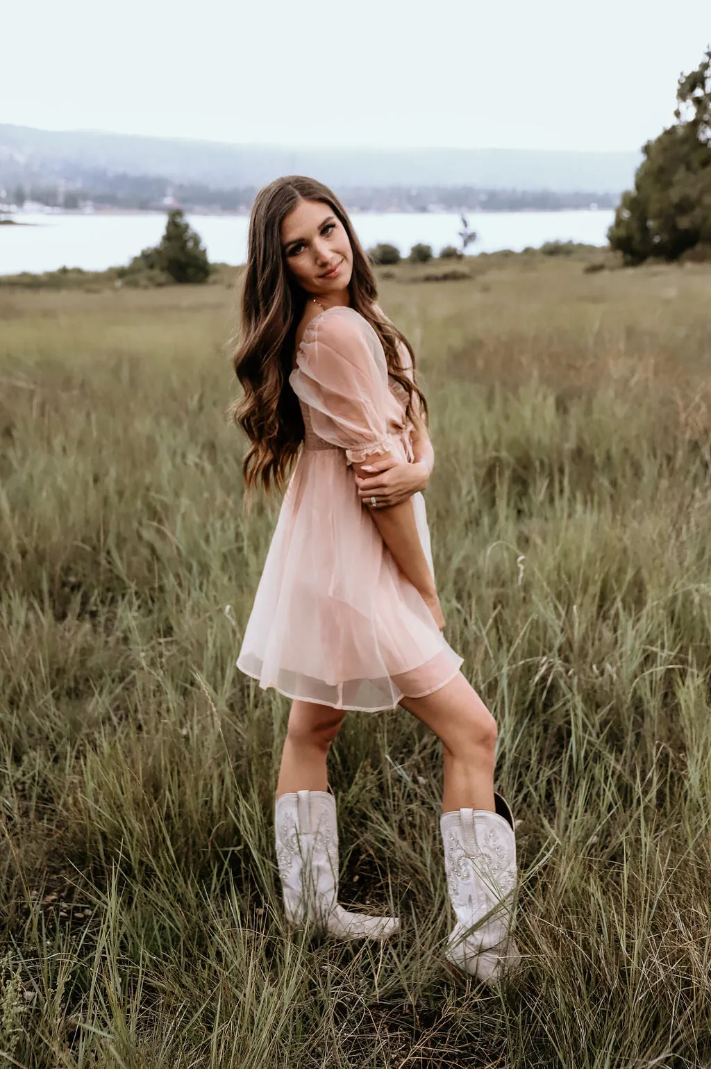 PRINCESS MINI DRESS- TAUPE