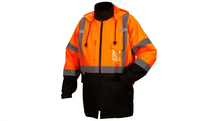 Pyramex RP3120 Hi Vis Orange Black Bottom Parka - Type R - Class 3
