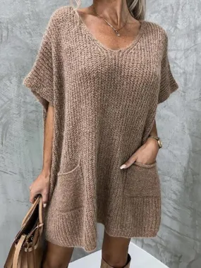 Ready To Go Knit Short Sleeve Sweater Dress
