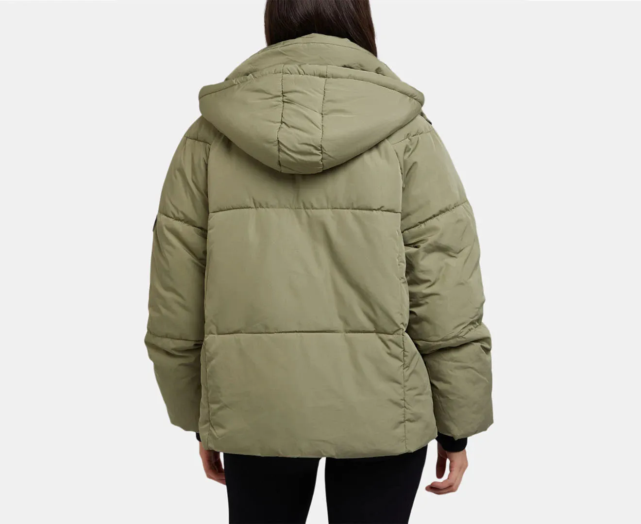 Remi Luxe Midi Puffer - Khaki