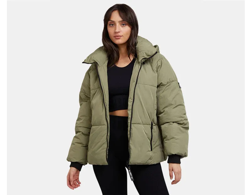 Remi Luxe Midi Puffer - Khaki