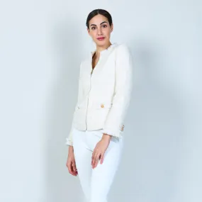 Sophisticated tweed jacket with metallic accents wholesale