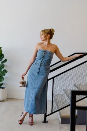 Strapless Jean Dress