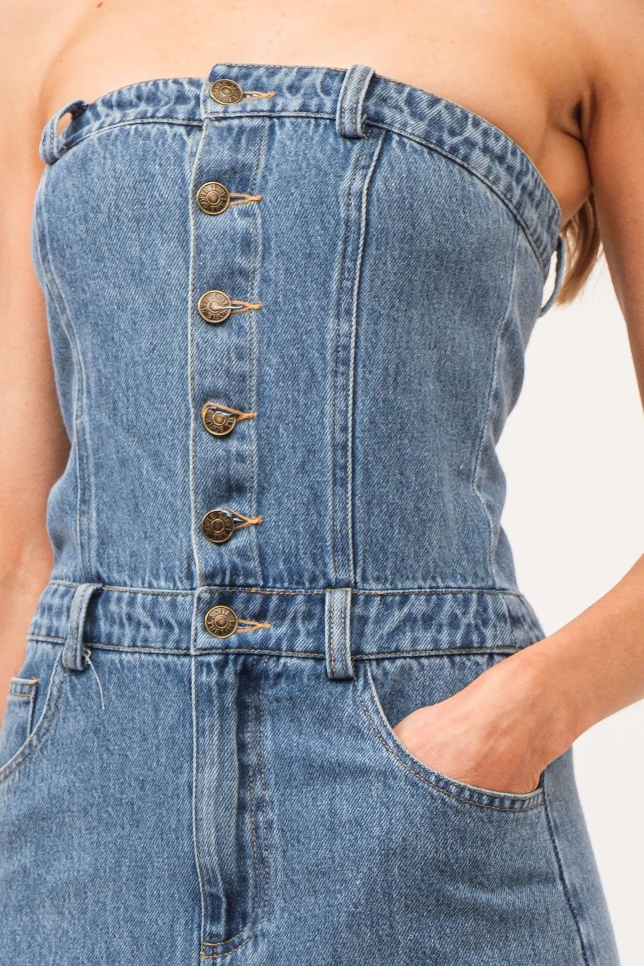Strapless Jean Dress