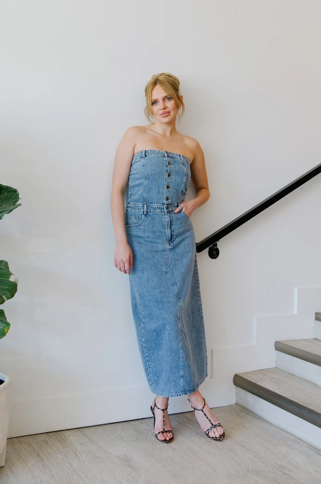 Strapless Jean Dress