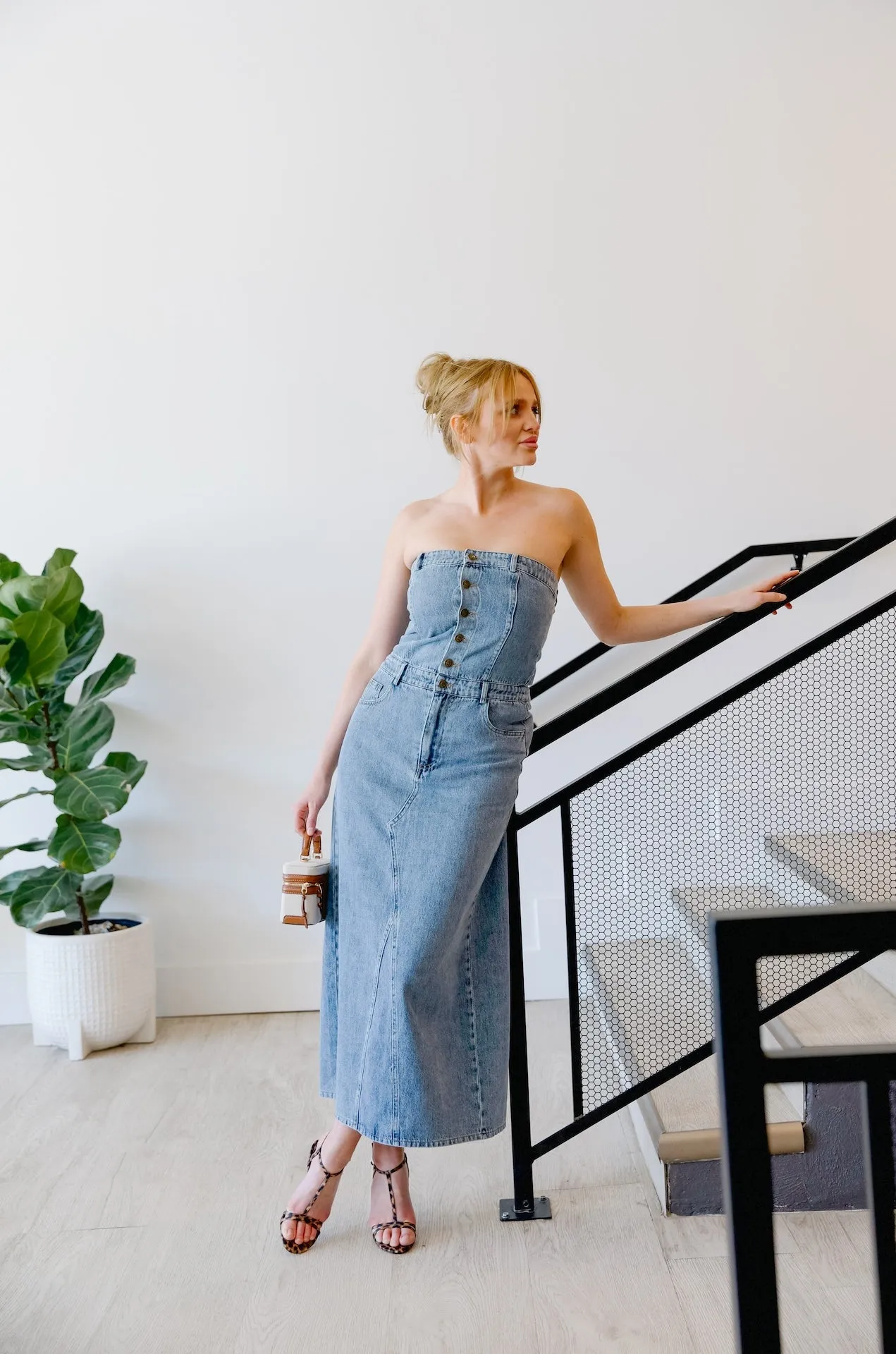 Strapless Jean Dress