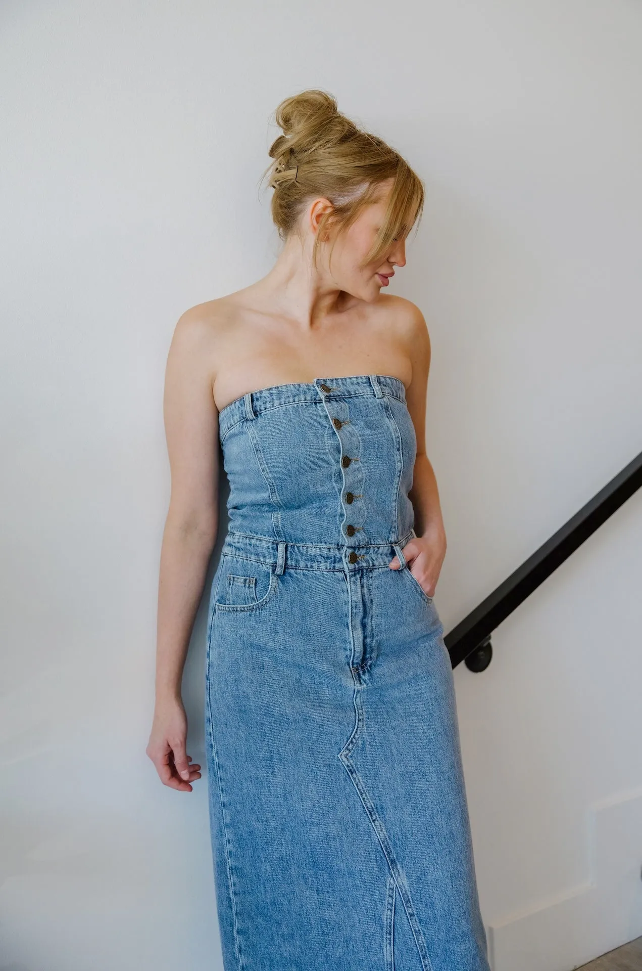 Strapless Jean Dress