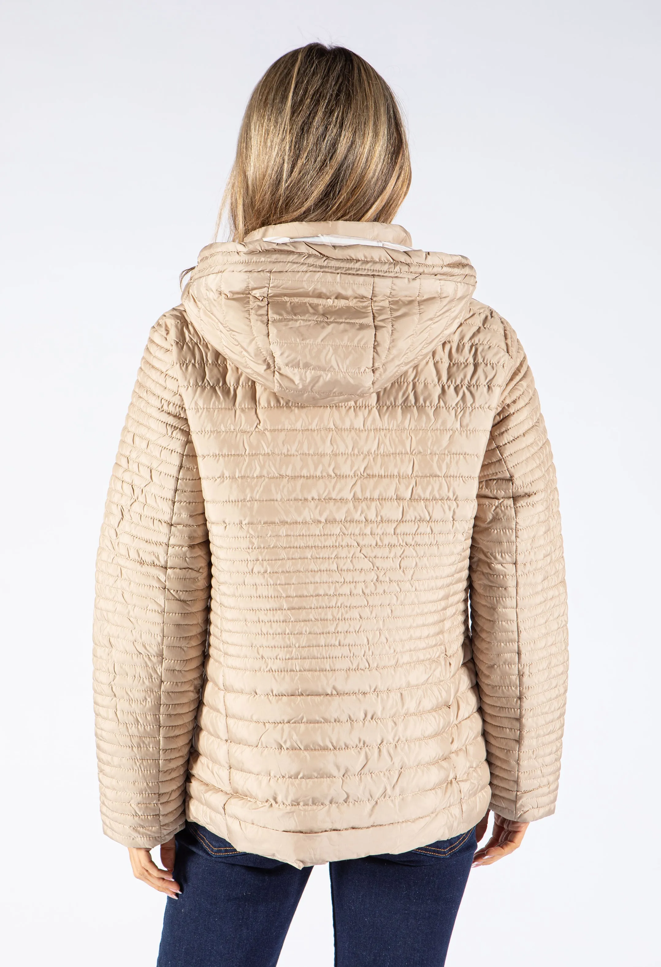 Stripe Lined Padded Coat