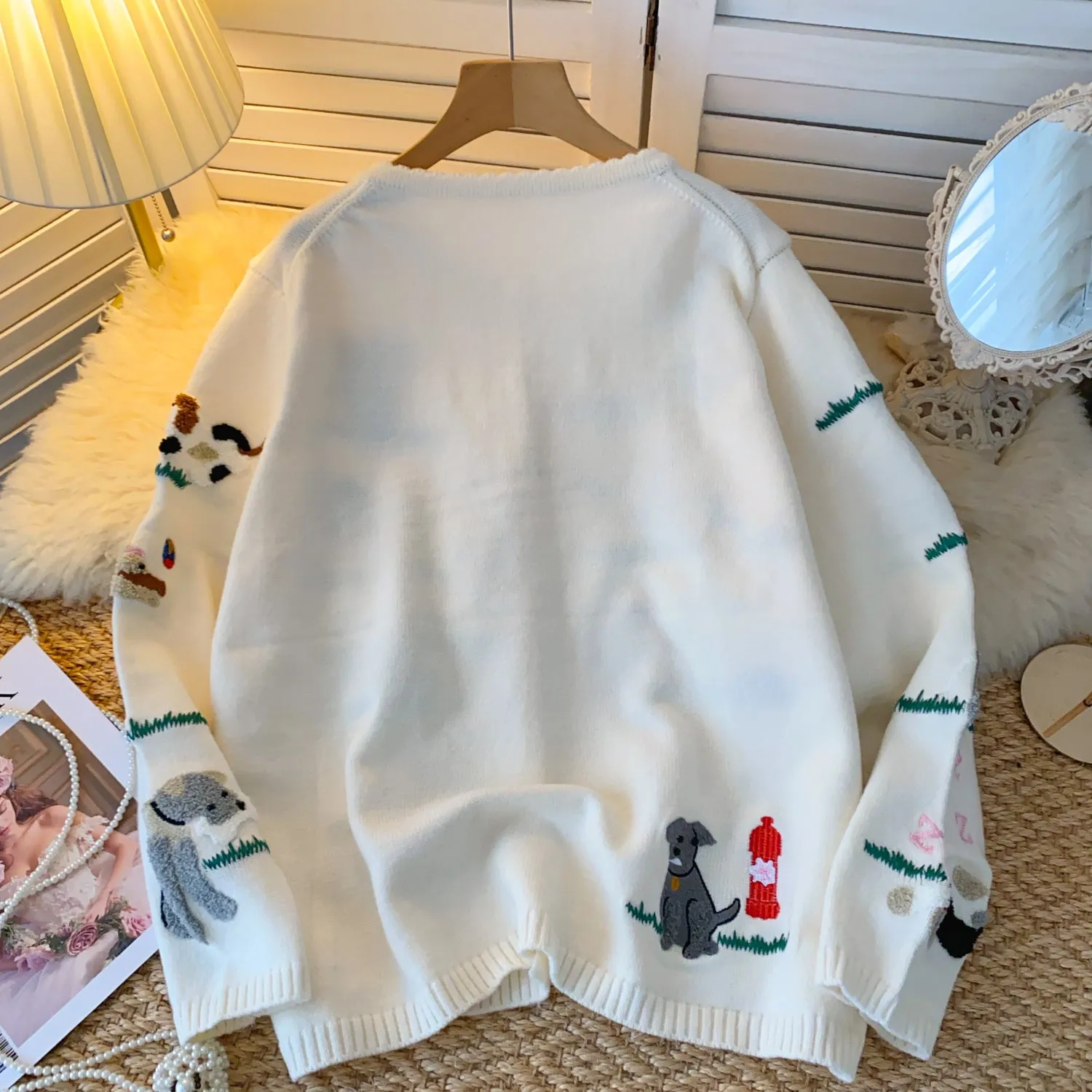 Sweetie Animal Embroidered Cardigan