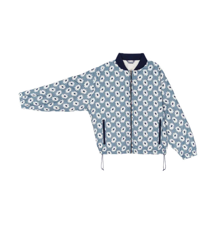 The Great Reversible Ultra Light Down Puffer in Falling Daisy - Cream