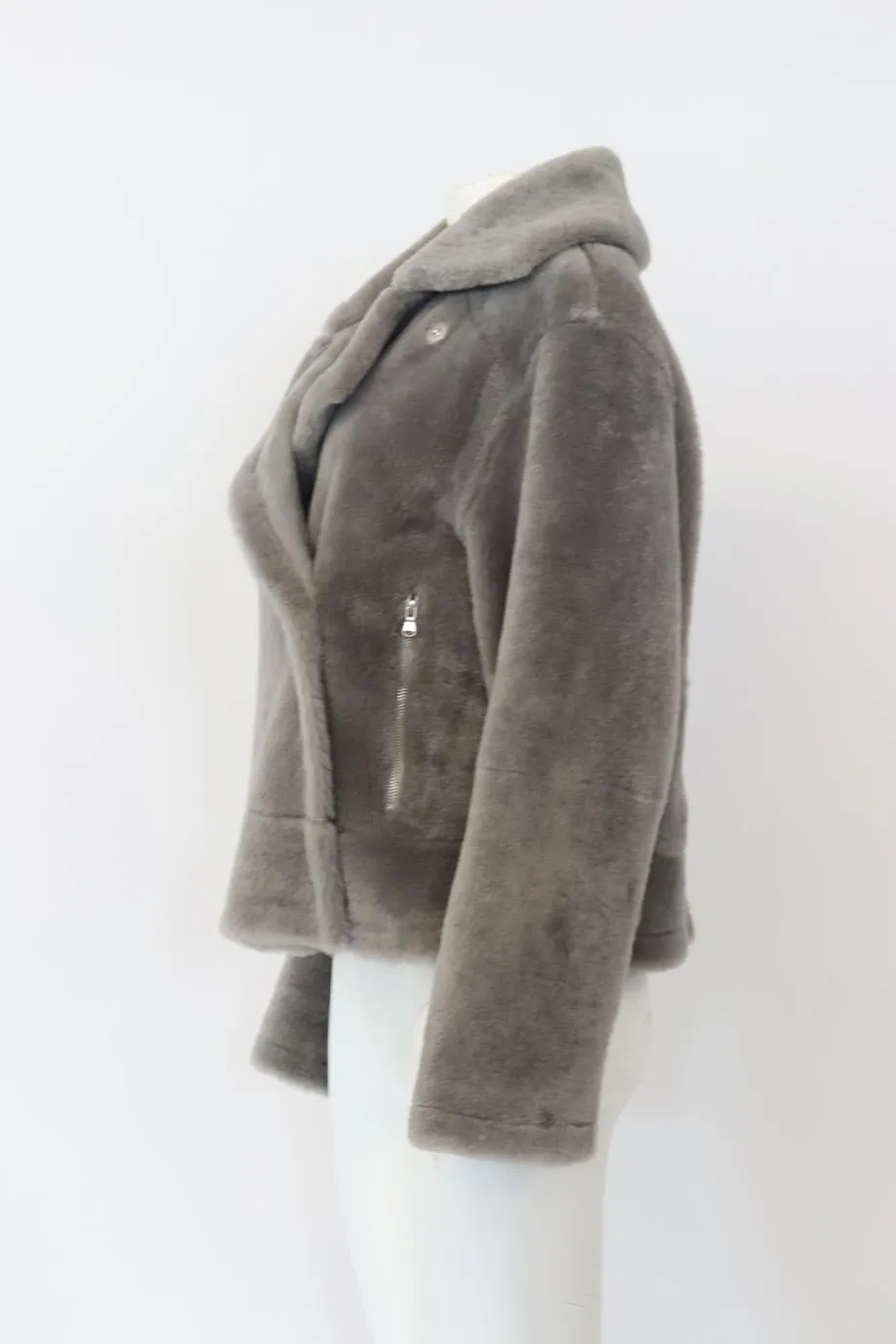 TIBI SHEARLING BIKER JACKET MEDIUM