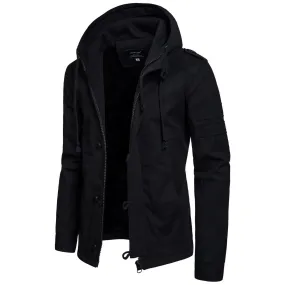Tommy™ militaire stijl met revers rits waterdichte parka winterjas