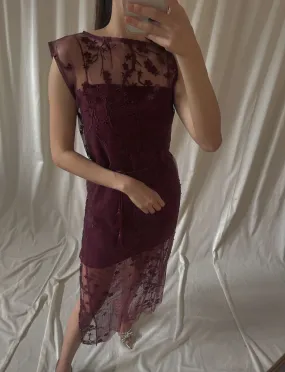 Top Lace Bella Maroon