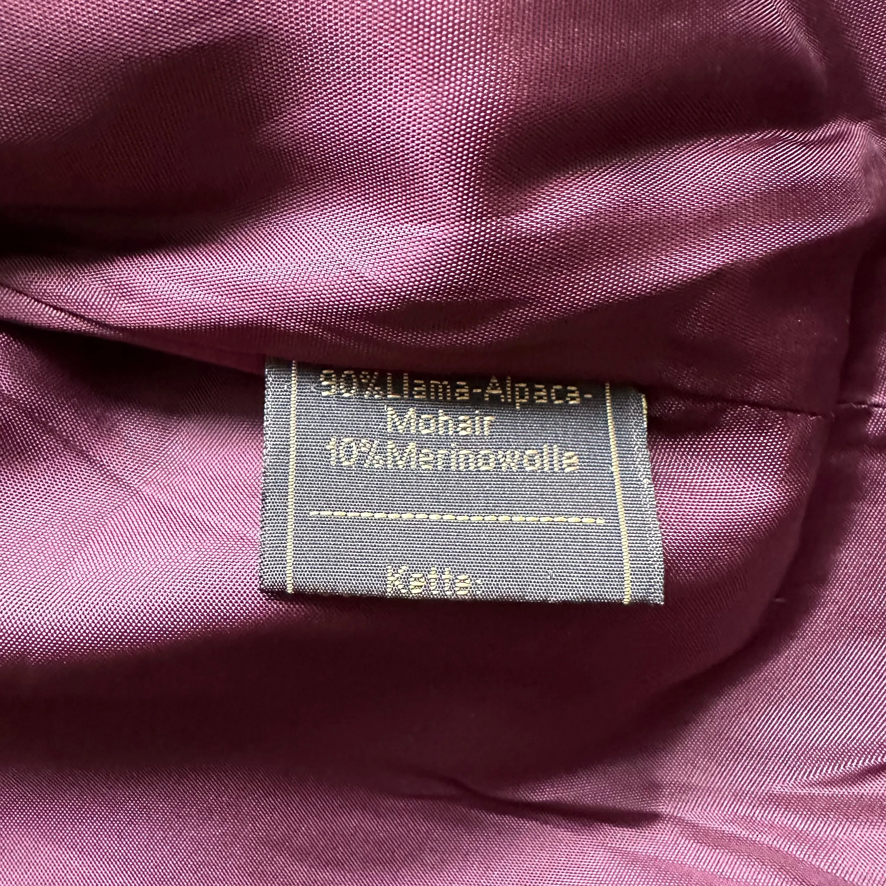 Vintage Alpaca Merino Wool Short Coat