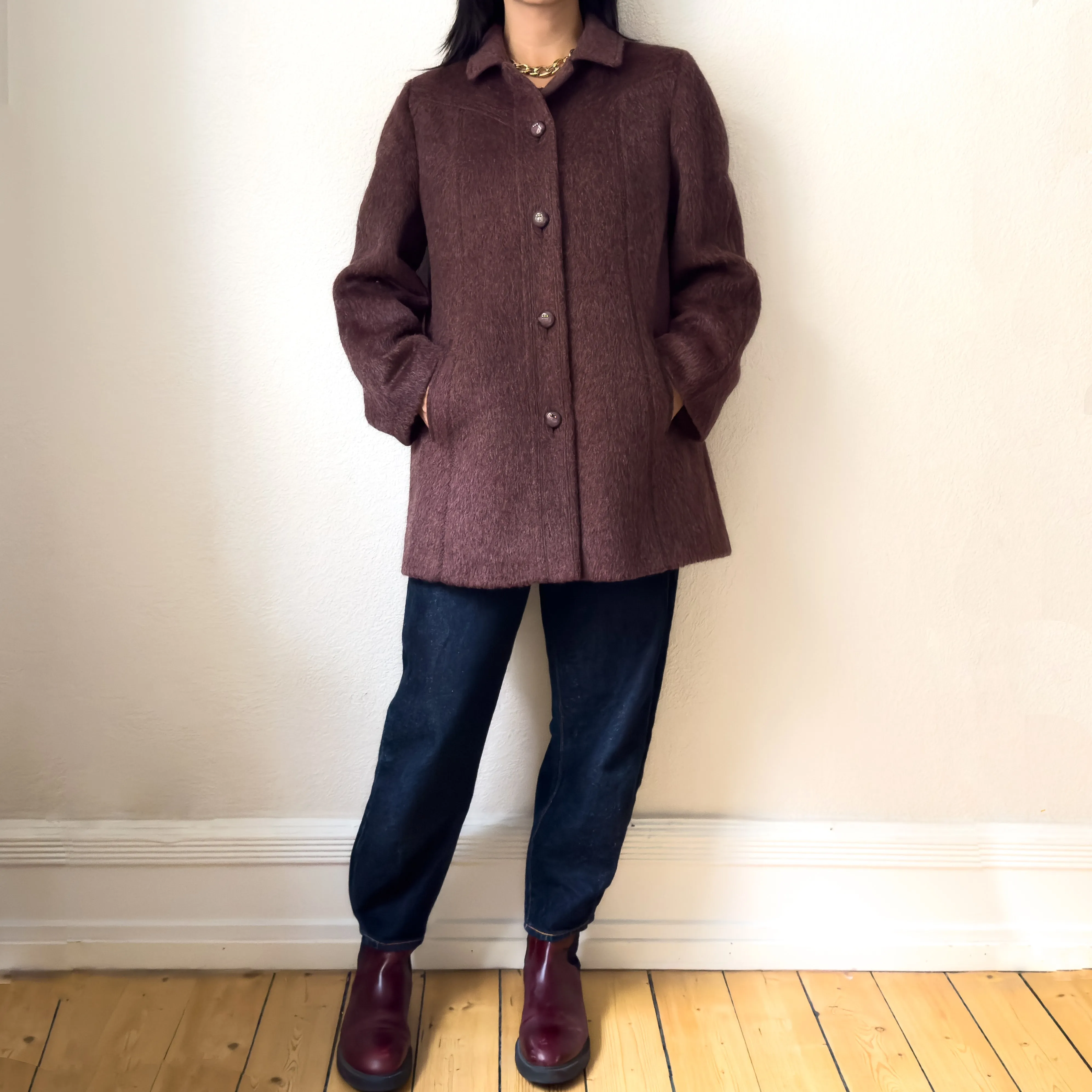 Vintage Alpaca Merino Wool Short Coat