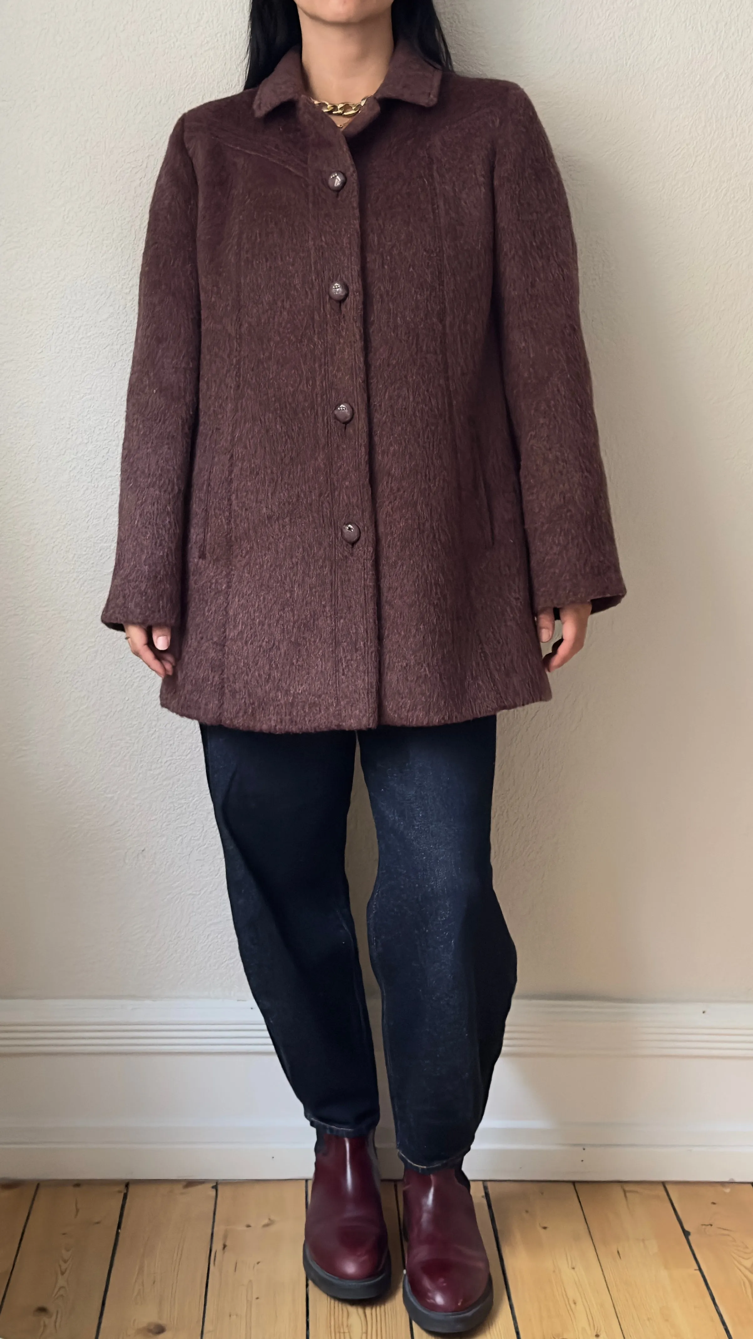 Vintage Alpaca Merino Wool Short Coat
