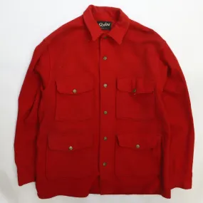 Vintage Skyline Wool Chore Coat Jacket Size Medium Red Cruiser Mackinaw