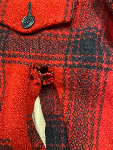 Vintage Time Cone Wool Hunting Coat Jacket Size 40 Plaid