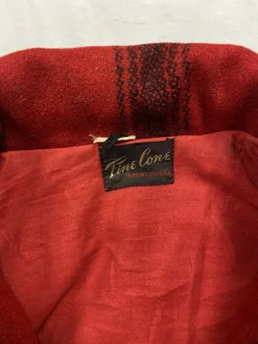 Vintage Time Cone Wool Hunting Coat Jacket Size 40 Plaid
