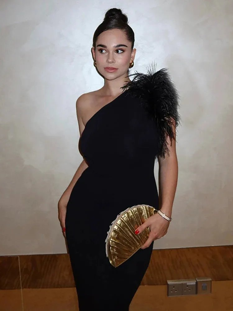 Vvsha Dynasti One Shoulder Maxi Dress