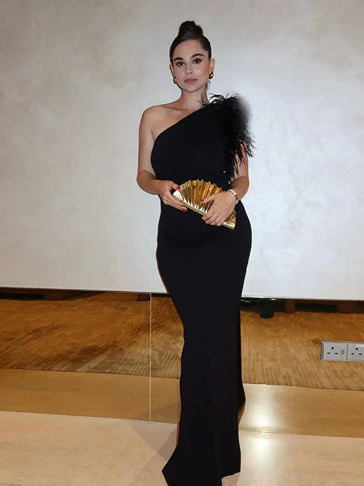 Vvsha Dynasti One Shoulder Maxi Dress