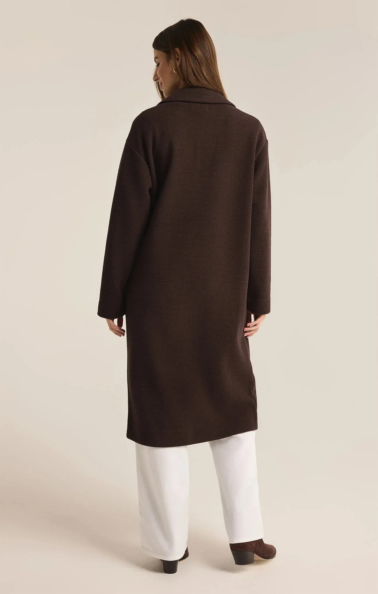 ZSupply Mason Knit Coat- Coffee Bean